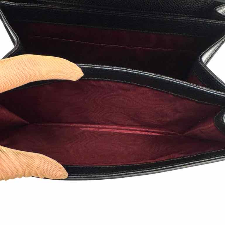 GUCCI Grain Calfskin Small Zumi Shoulder Bag Black  (Pre-Owned)