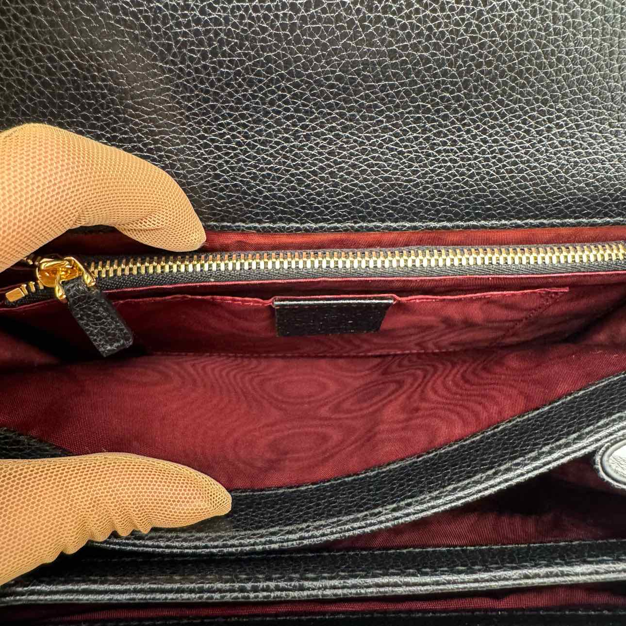 GUCCI Grain Calfskin Small Zumi Shoulder Bag Black  (Pre-Owned)