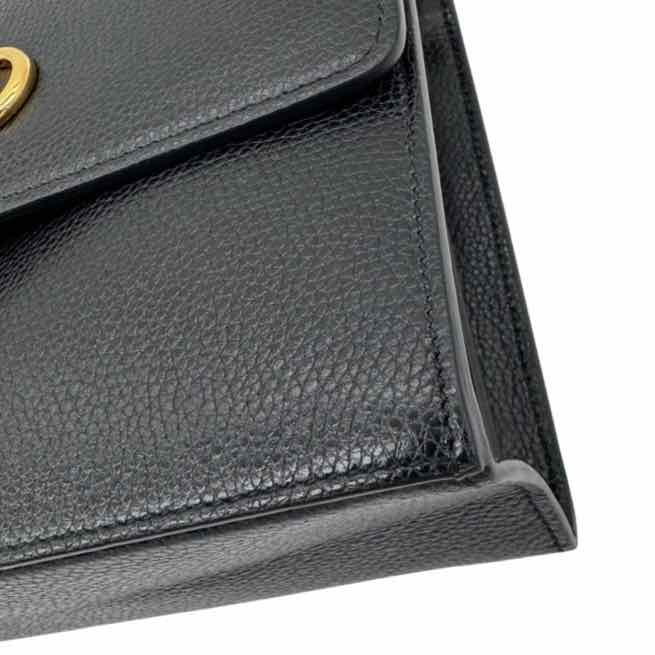 GUCCI Grain Calfskin Small Zumi Shoulder Bag Black  (Pre-Owned)