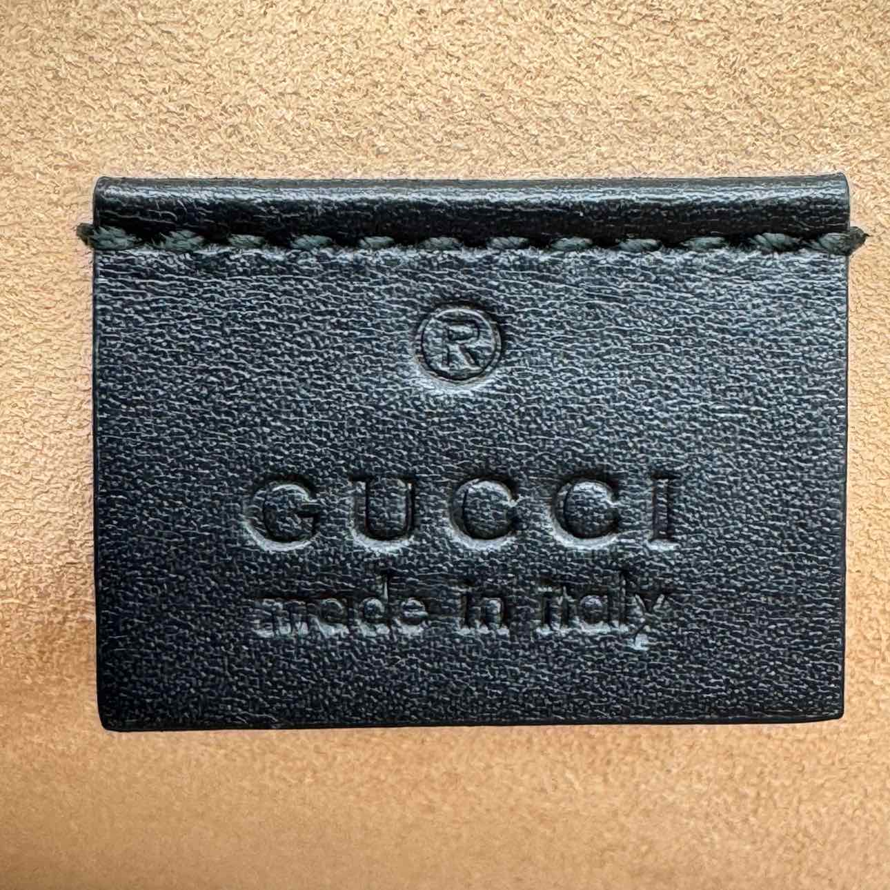 GUCCI Leather Ghost Clutch Black