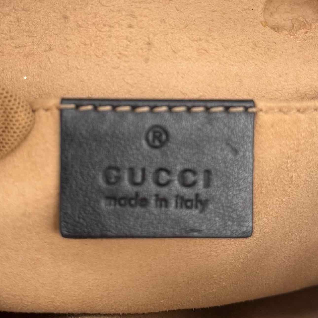 GUCCI Matelasse Chevron Marmont Small Crossbody Black