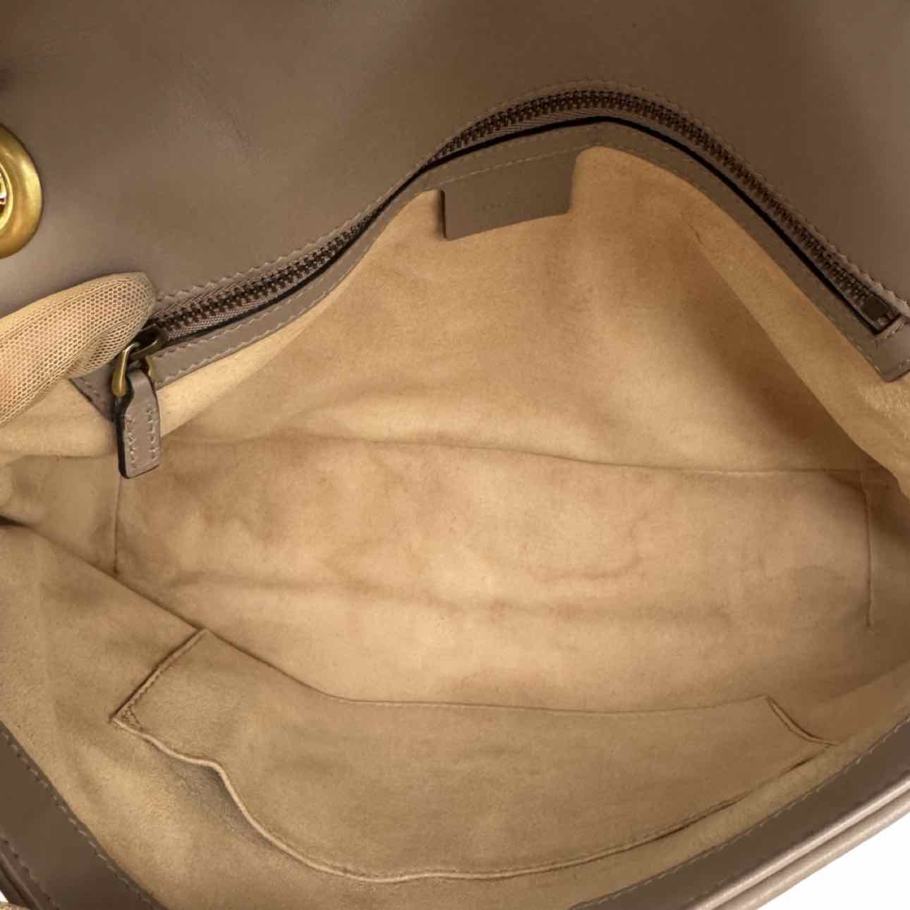 GUCCI Matelasse Medium GG Marmont Shoulder Bag Porcelain Rose