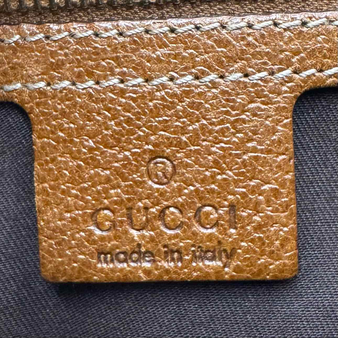 GUCCI Monogram Canvas Jackie Bardot Shoulder Bag