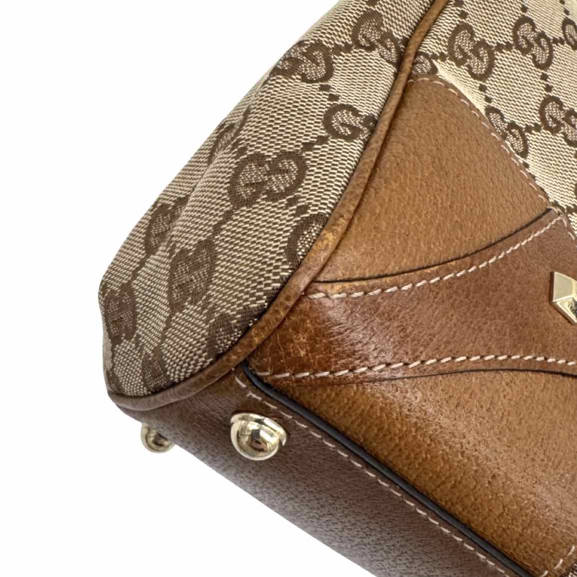 GUCCI Monogram Canvas Jackie Bardot Shoulder Bag