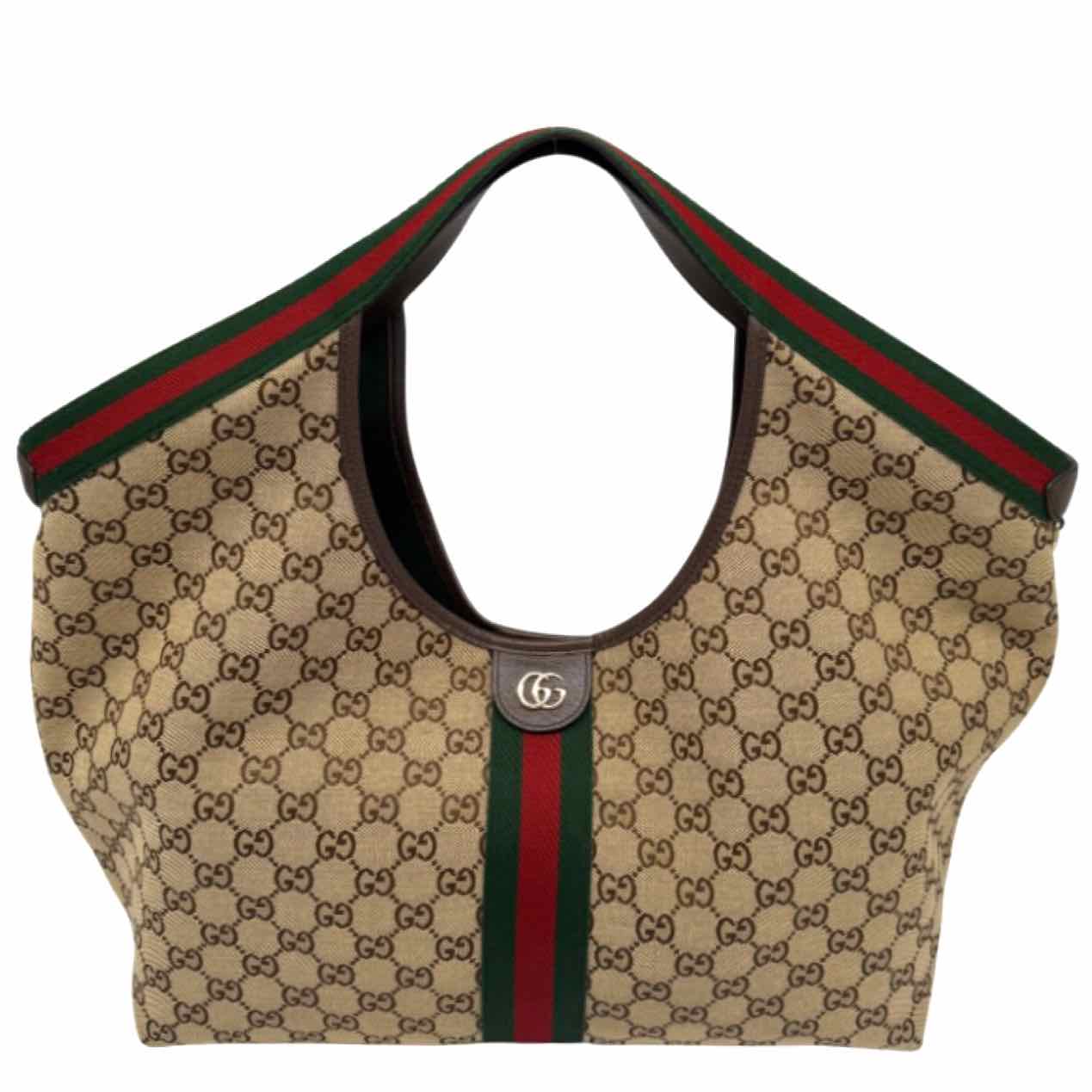 GUCCI Monogram Canvas Large Giglio Tote Bag