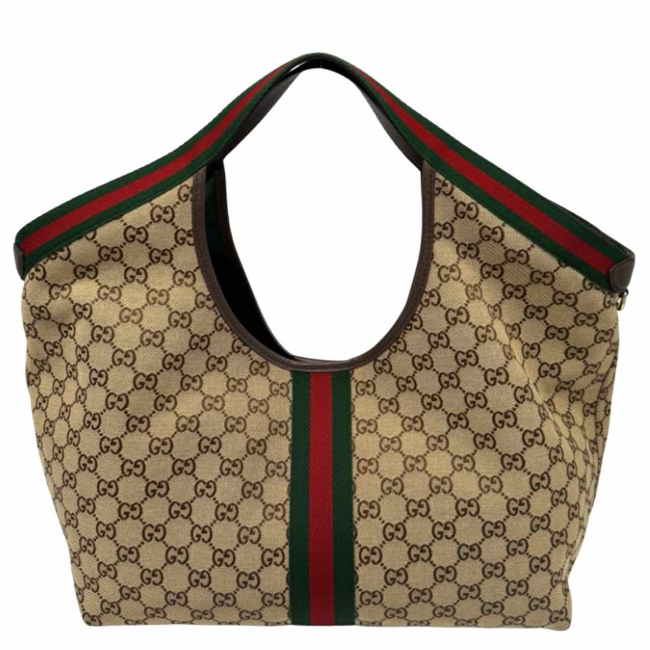 GUCCI Monogram Canvas Large Giglio Tote Bag