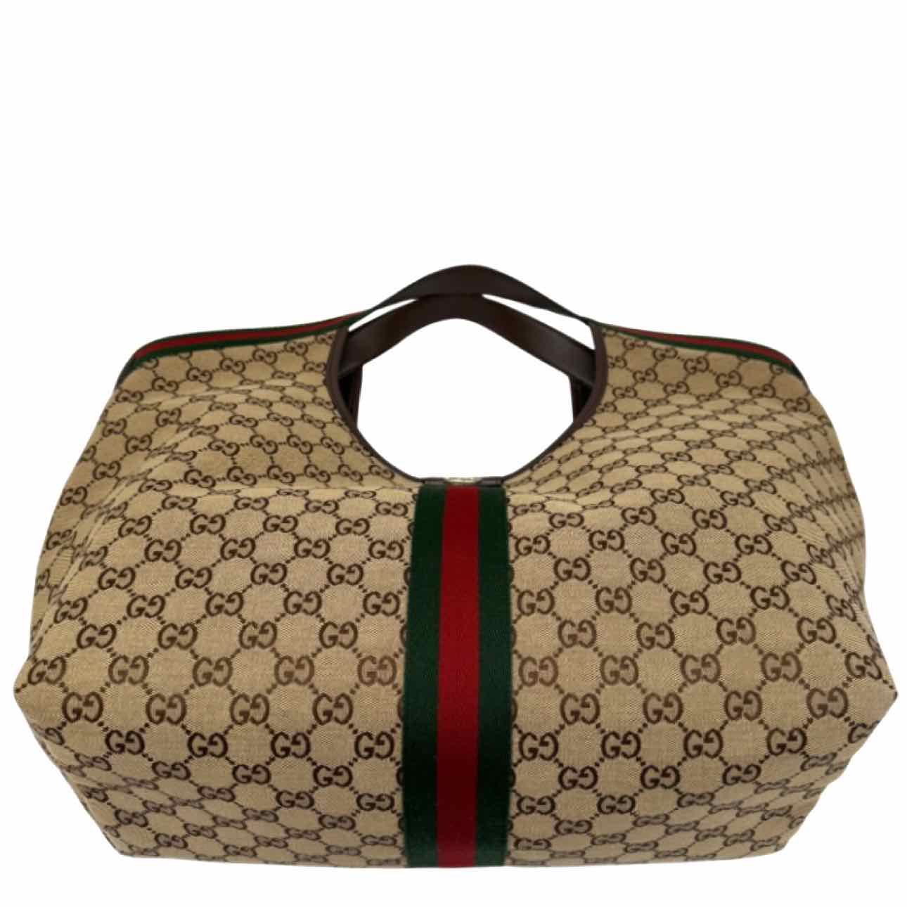 GUCCI Monogram Canvas Large Giglio Tote Bag