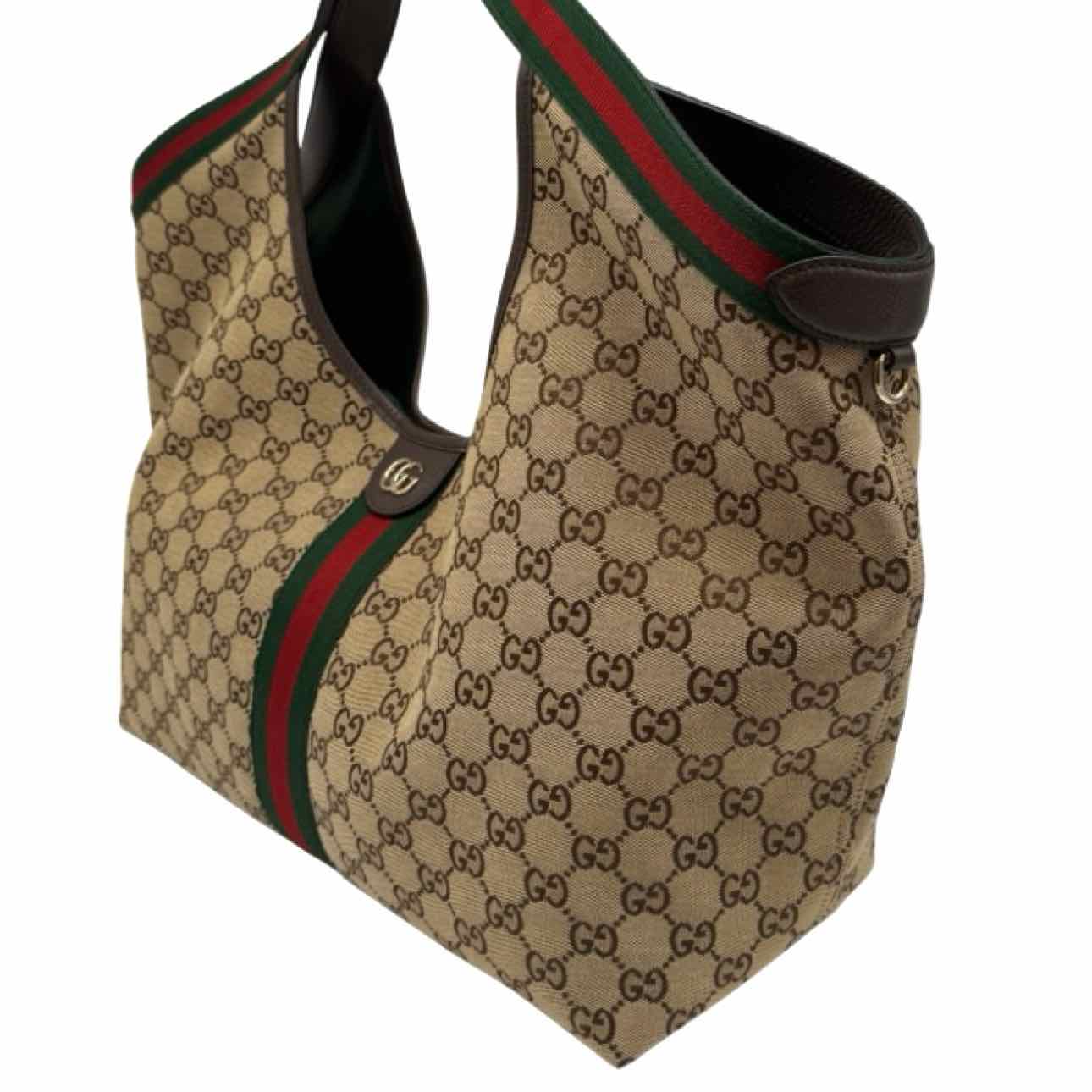 GUCCI Monogram Canvas Large Giglio Tote Bag