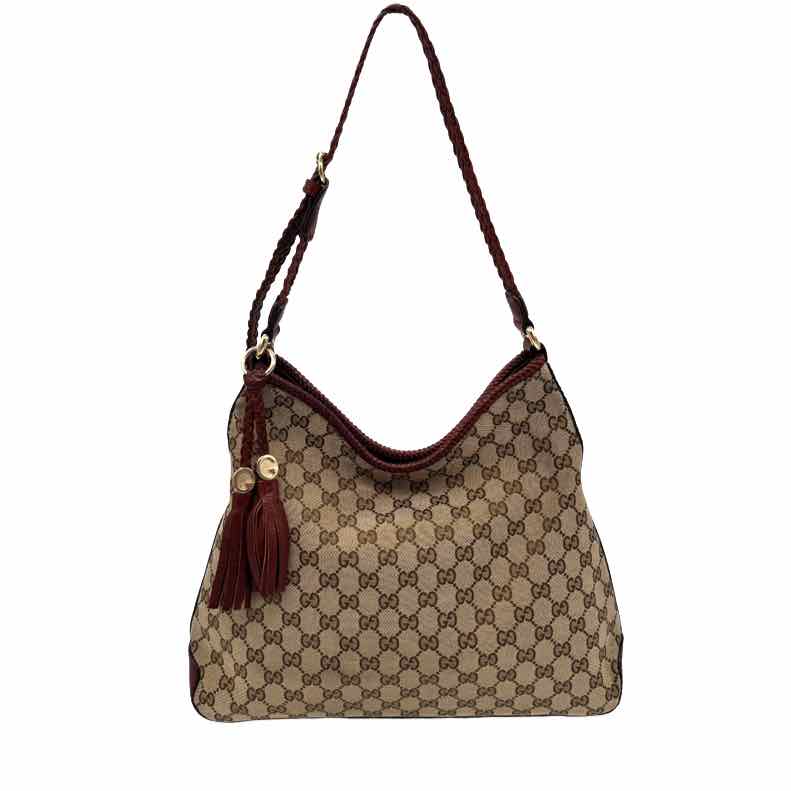 GUCCI Monogram Marrakech Hobo Bag Red (Pre-Owned)