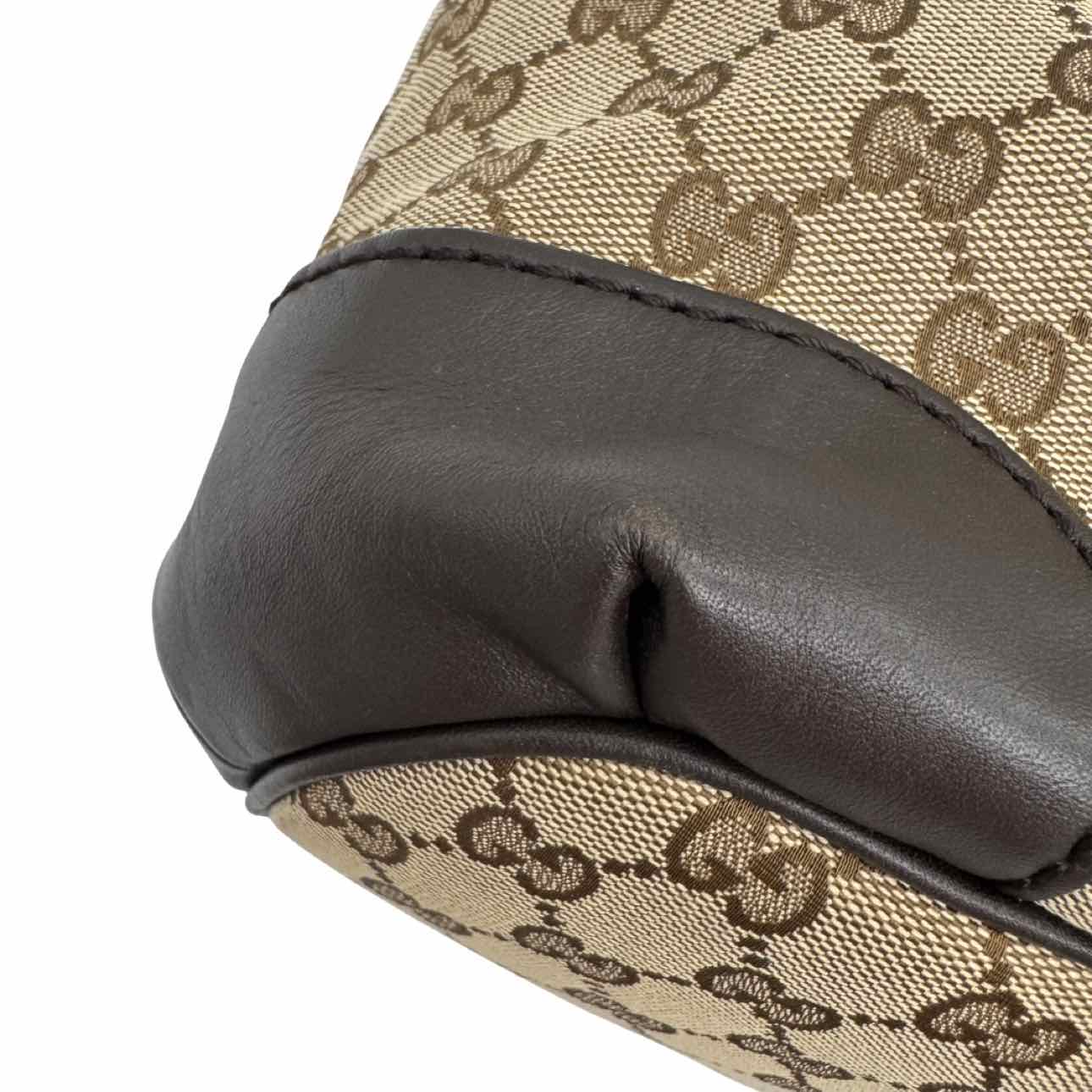 GUCCI Monogram Medium Sukey Tote Brown