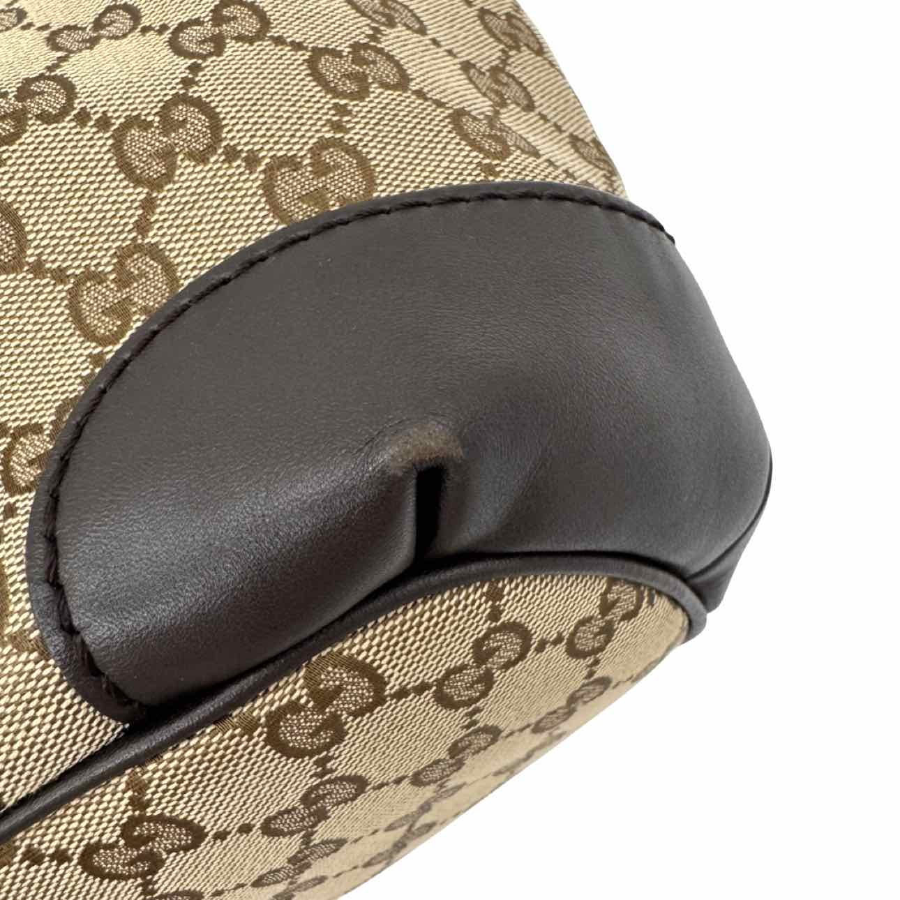 GUCCI Monogram Medium Sukey Tote Brown