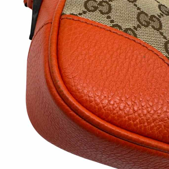 GUCCI Monogram Mini Bree Orange Messenger Bag