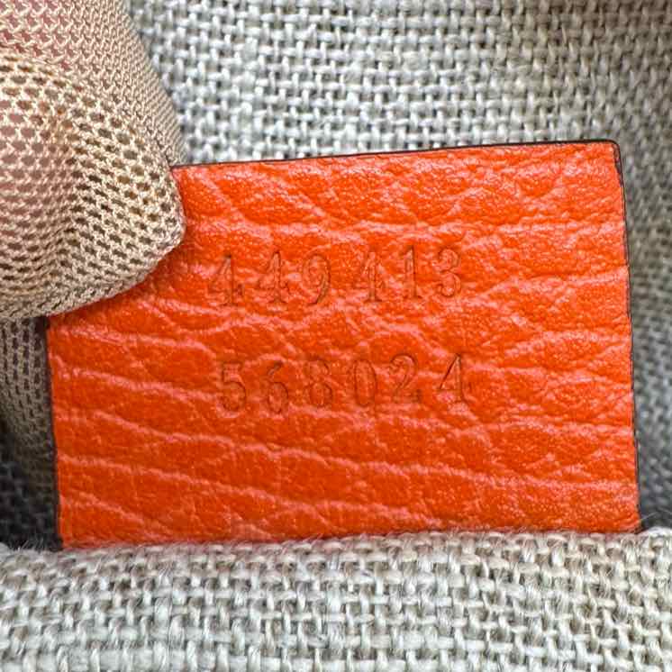 GUCCI Monogram Mini Bree Orange Messenger Bag