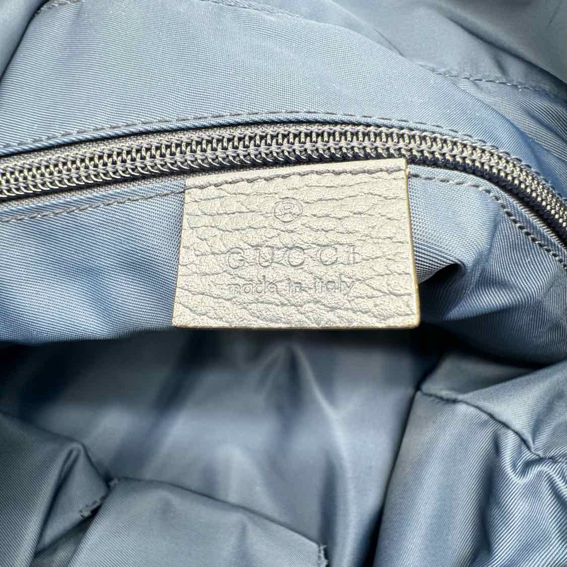 GUCCI Nylon Tote Blue (Pre-Owned)