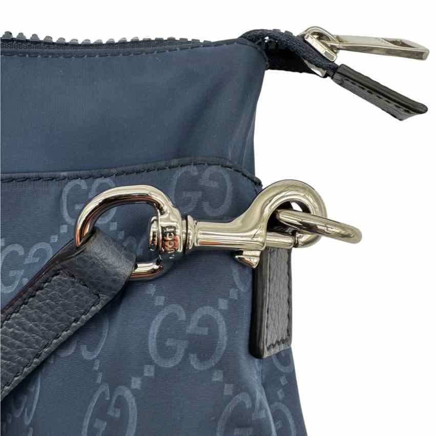 GUCCI Nylon Tote Blue (Pre-Owned)
