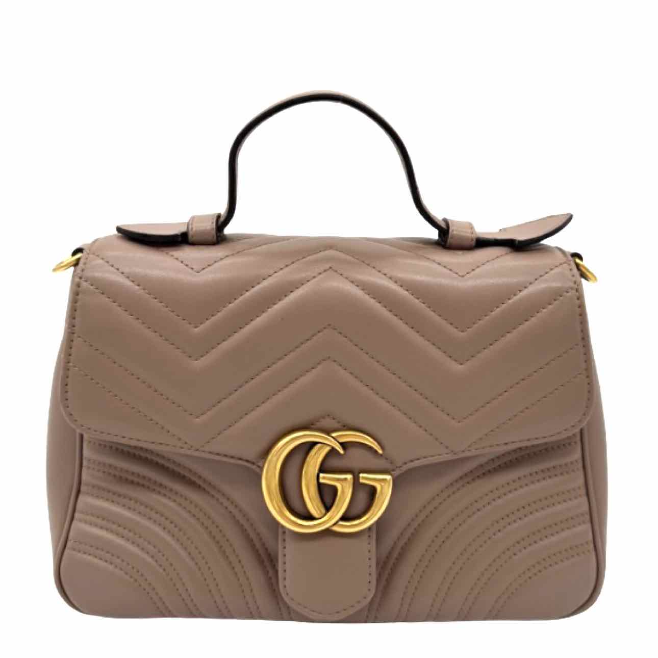 GUCCI Quilted Marmont Small Top Handle Bag Dusty Pink