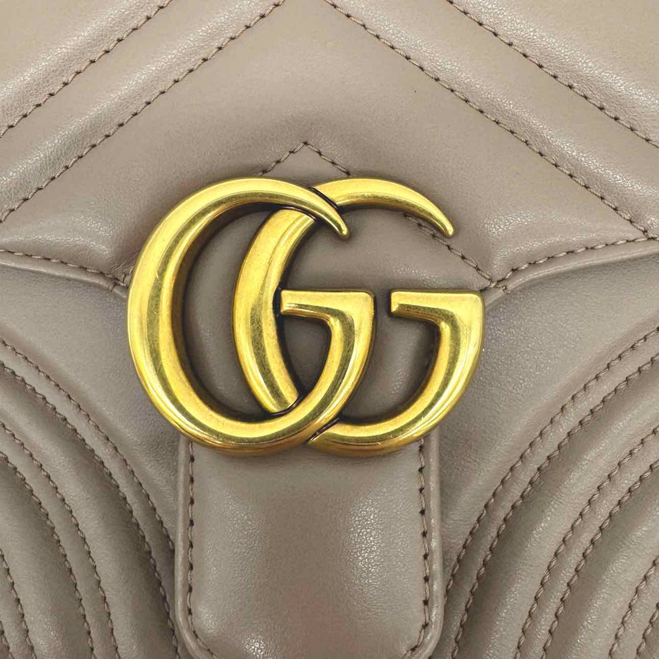 GUCCI Quilted Marmont Small Top Handle Bag Dusty Pink