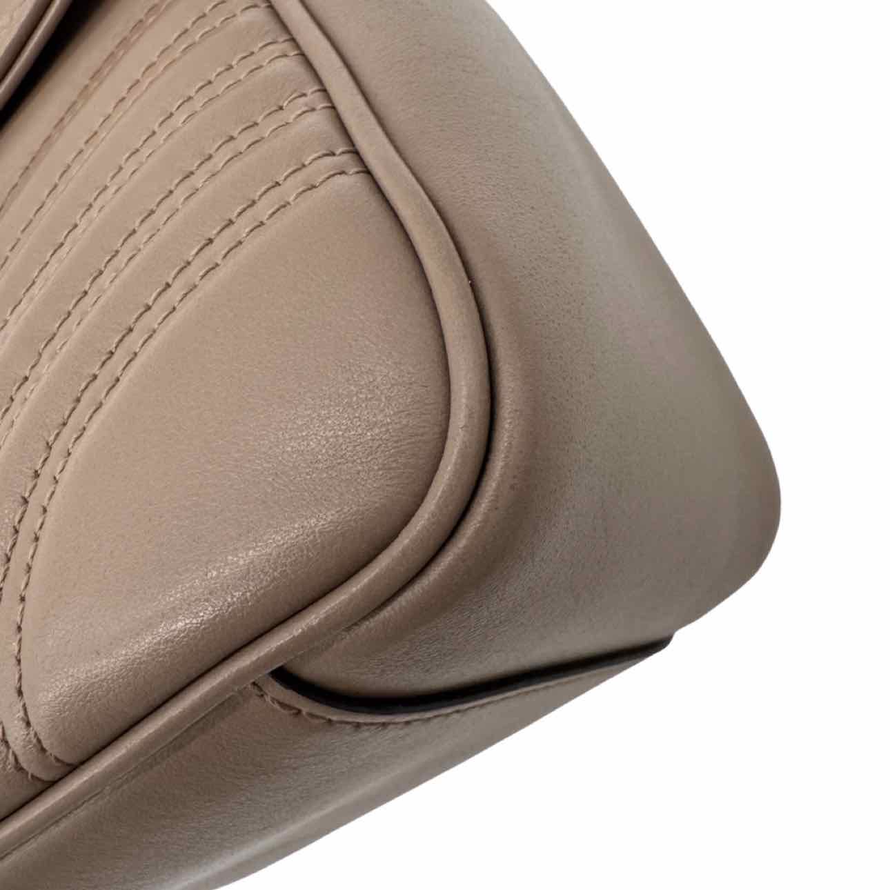 GUCCI Quilted Marmont Small Top Handle Bag Dusty Pink