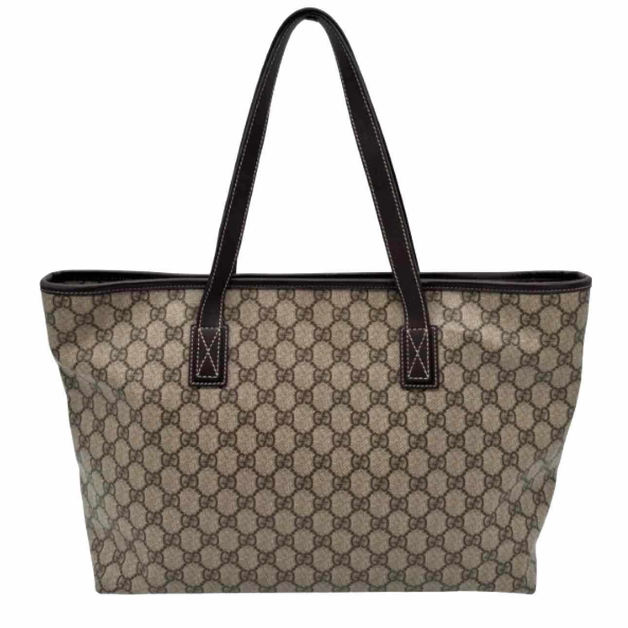 GUCCI Supreme Canvas Joy Tote Shopping Bag Brown