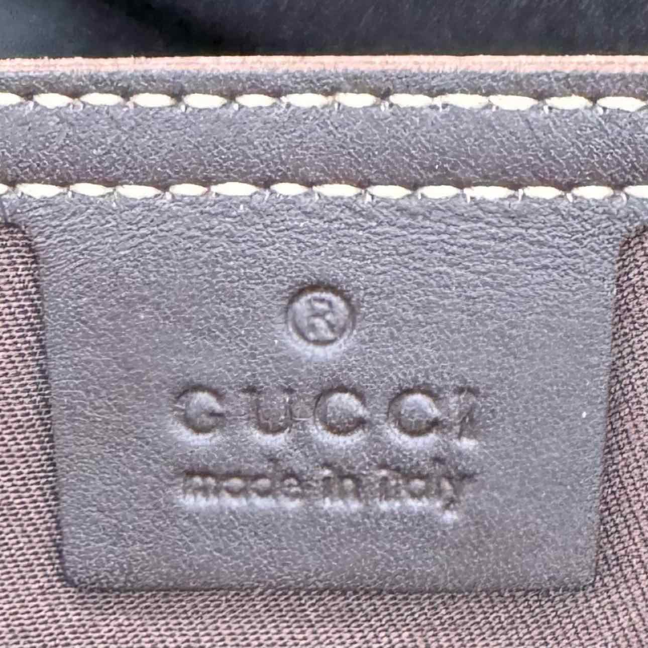 GUCCI Supreme Canvas Shopping Tote Brown