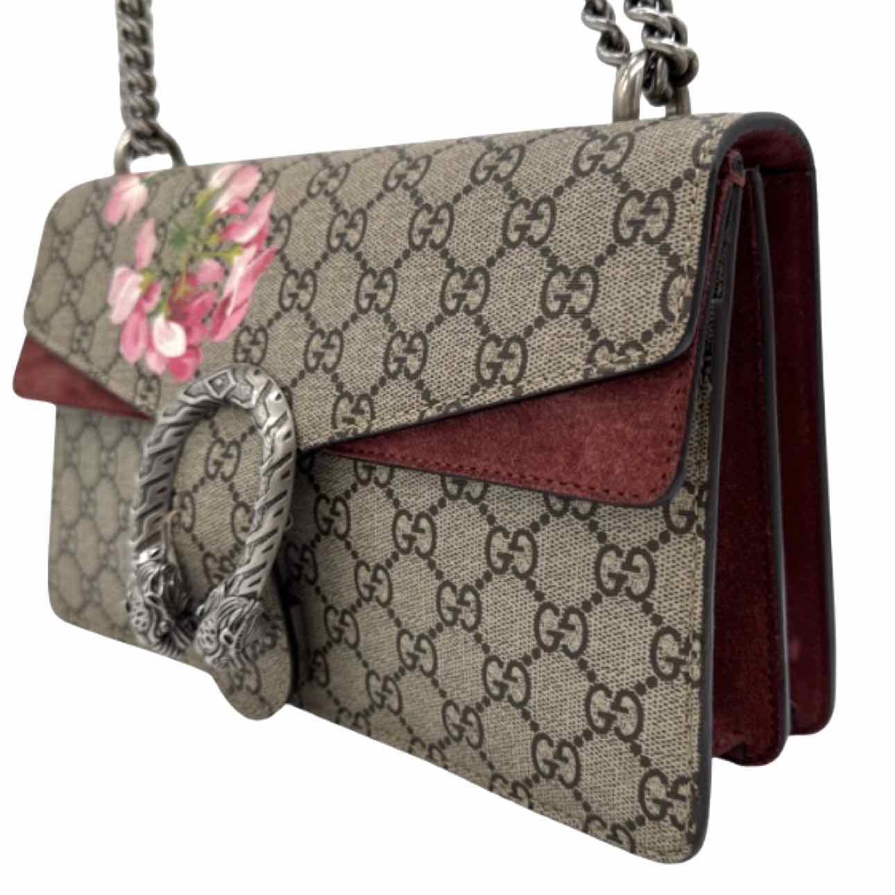 GUCCI Supreme Monogram Blooms Dionysus Shoulder Bag