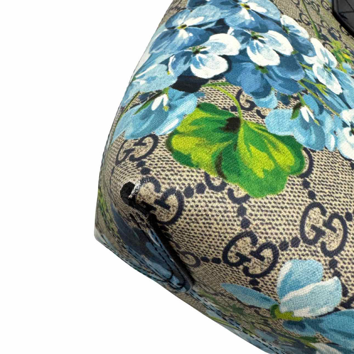 GUCCI Supreme Monogram Blooms Small Reversible Tote Bag Blue