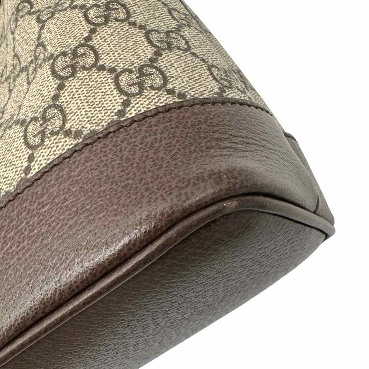 GUCCI Supreme Monogram Web Small Ophidia Bucket Shoulder Bag Brown