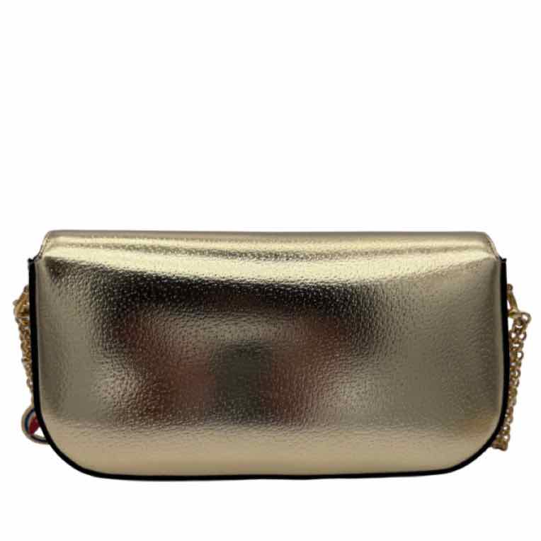 GUCCI X ADIDAS Textured Dollar Calfskin Web Trefoil Horsebit 1955 Shoulder Bag Gold(Pre-Owned)