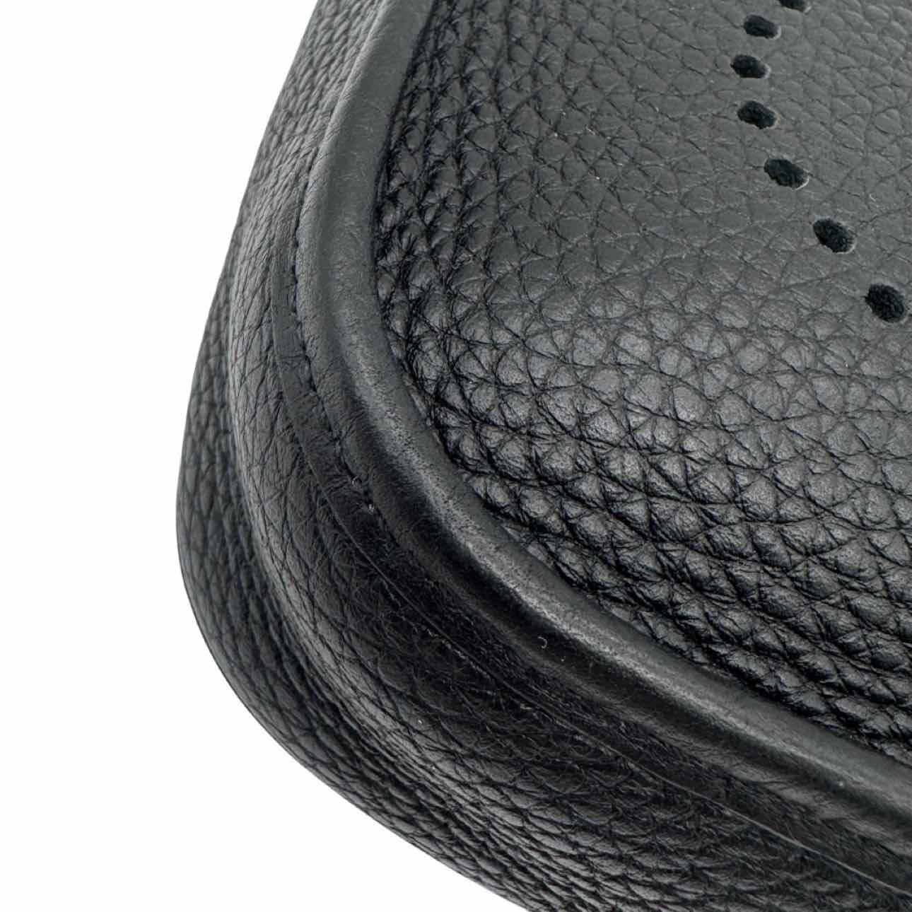 HERMES Clemence Leather Evelyne TPM Black Crossbody