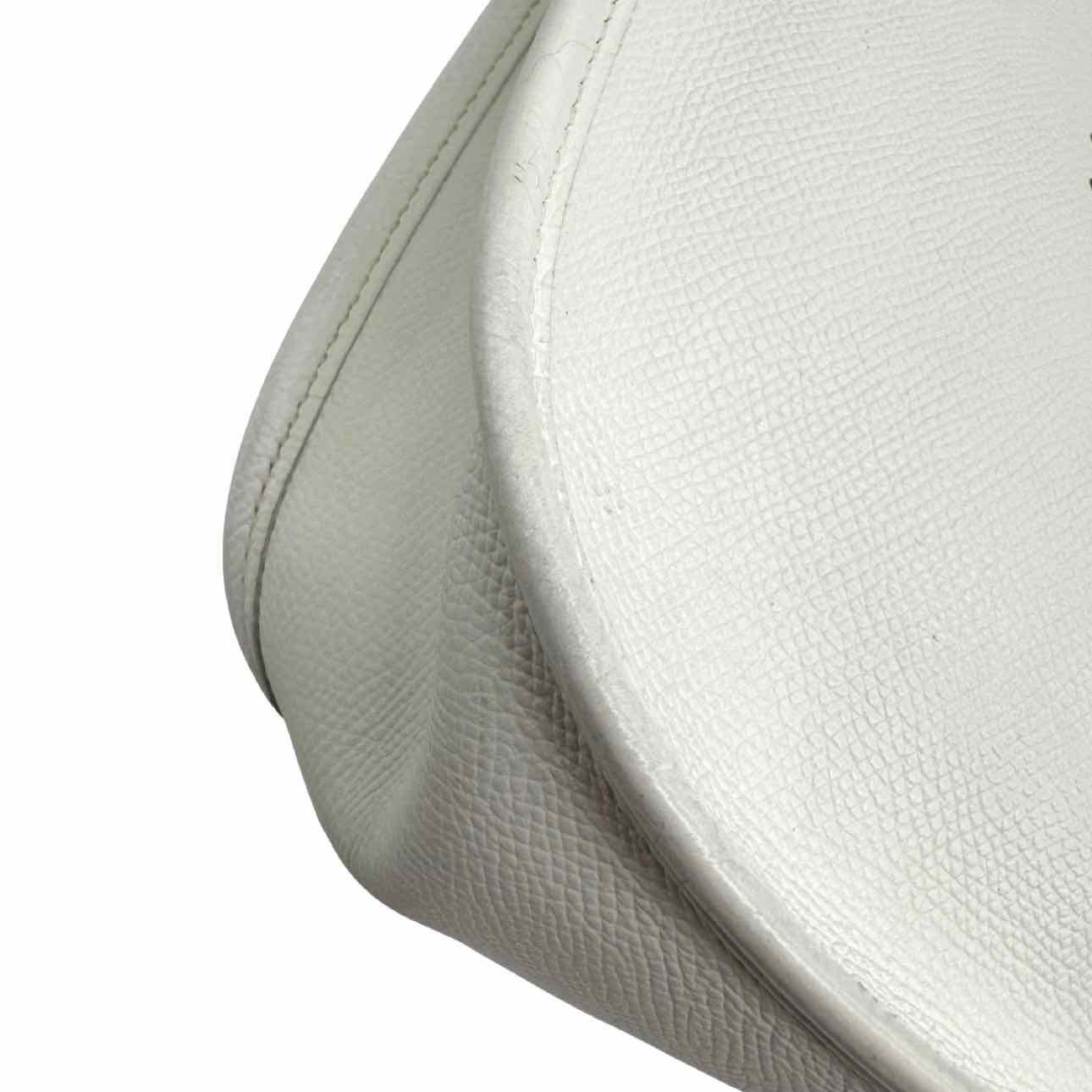 HERMES Epsom Leather Evelyne 33 White Crossbody