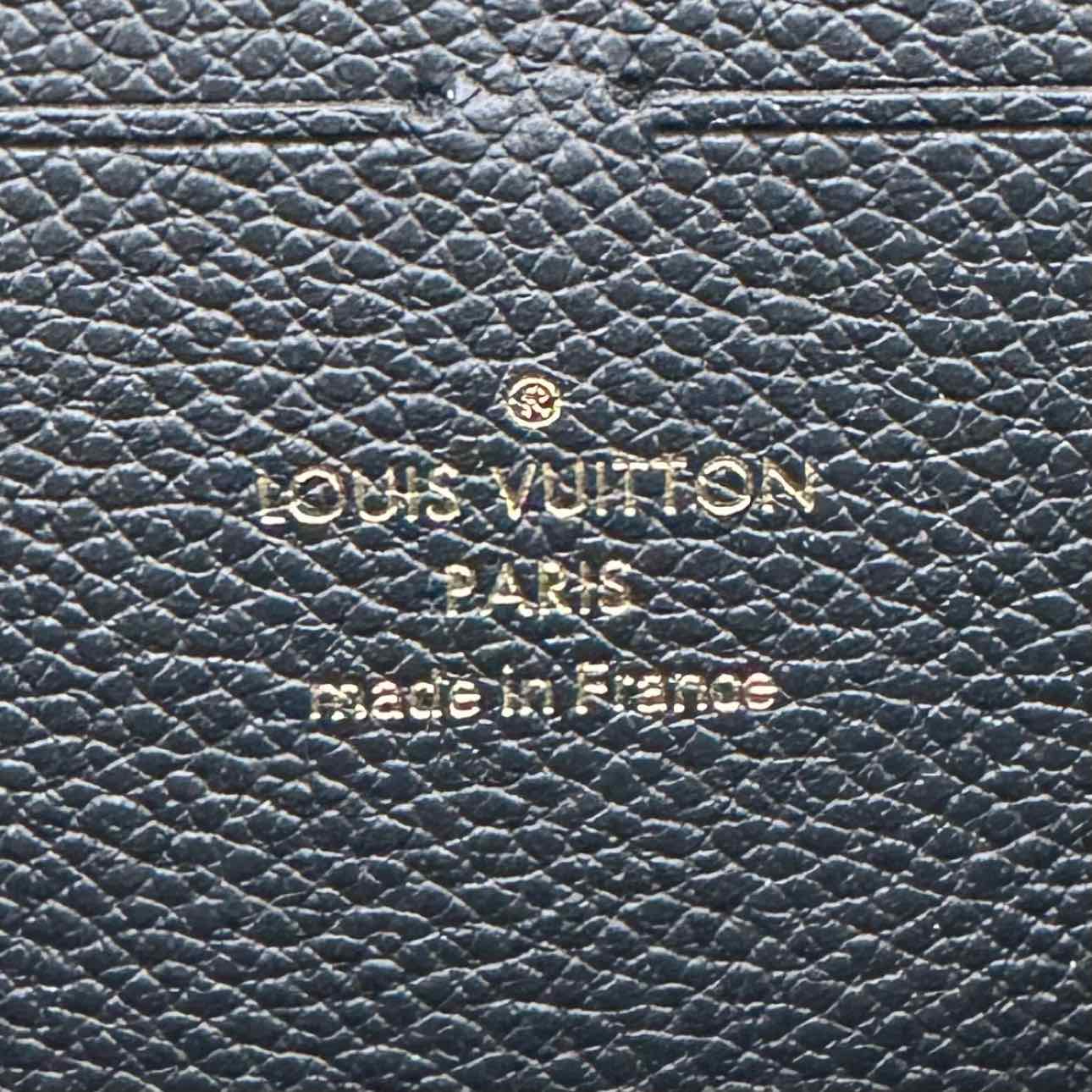 LOUIS VUITTON Bicolor Monogram Empreinte Leather Clemence Wallet Black