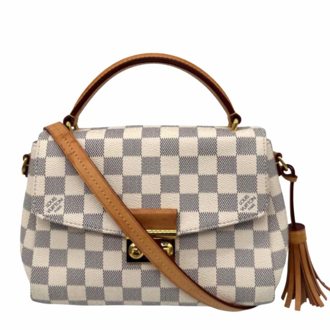 LOUIS VUITTON Damier Azur Croisette White Crossbody
