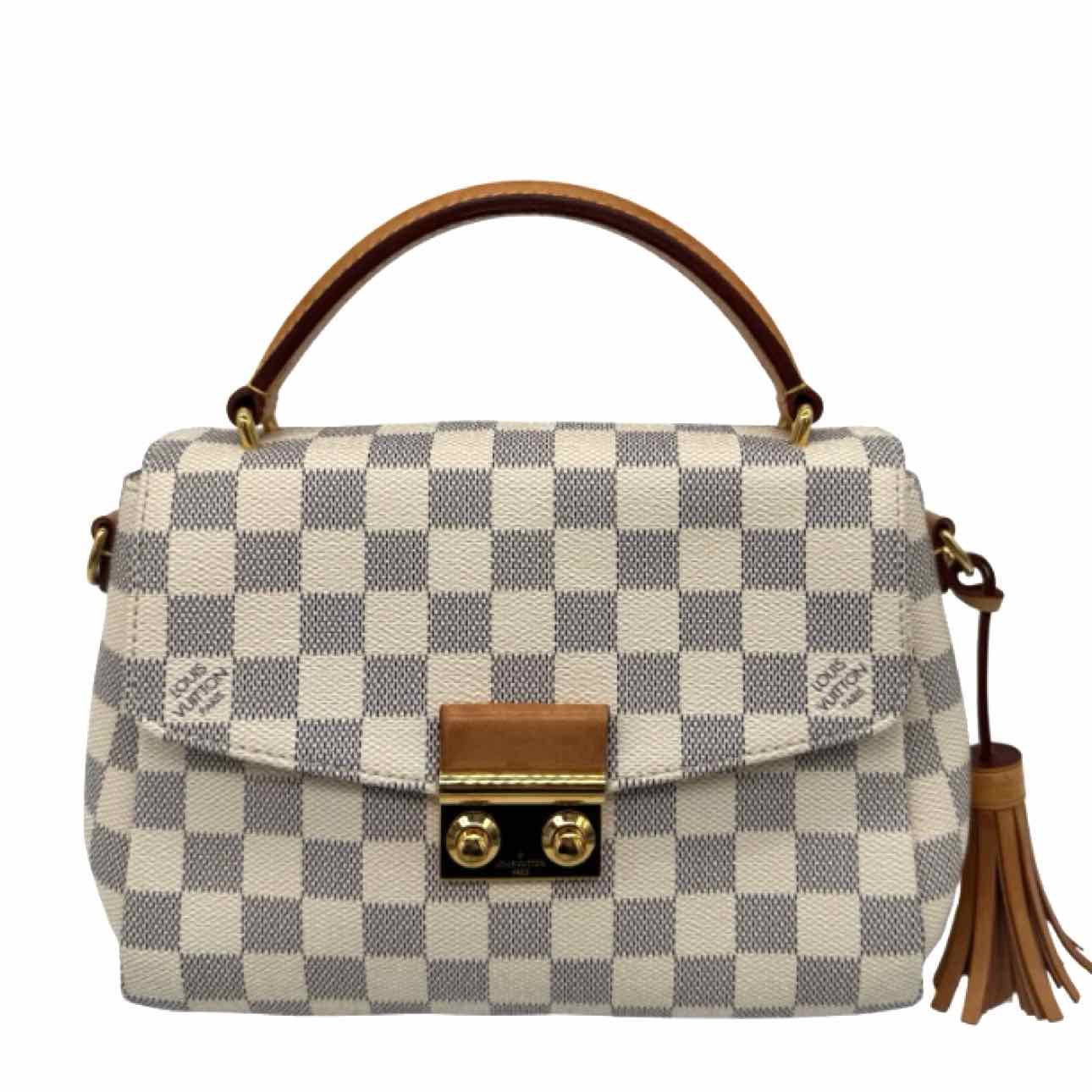 LOUIS VUITTON Damier Azur Croisette White Crossbody