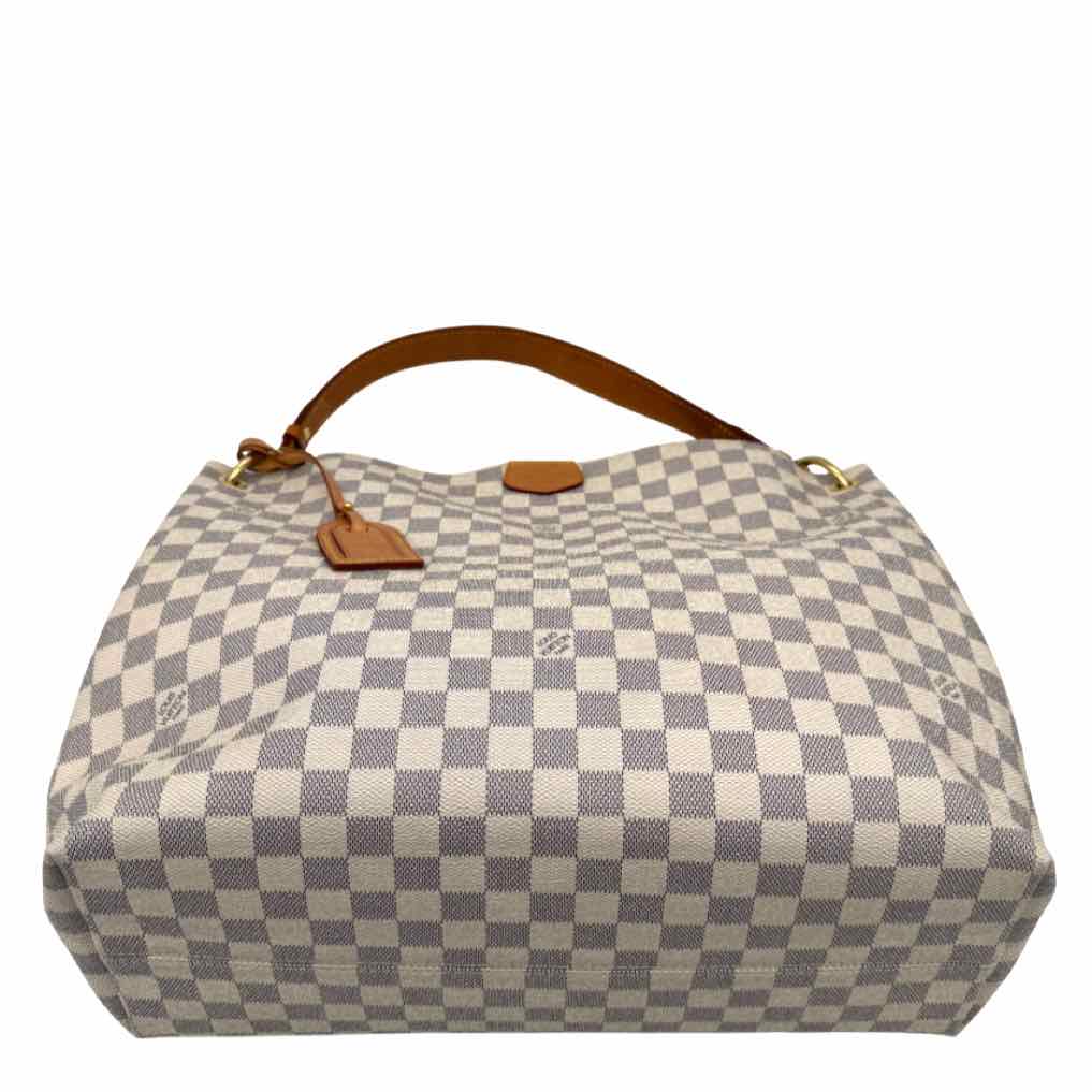 LOUIS VUITTON Damier Azur Graceful MM Shoulder Bag
