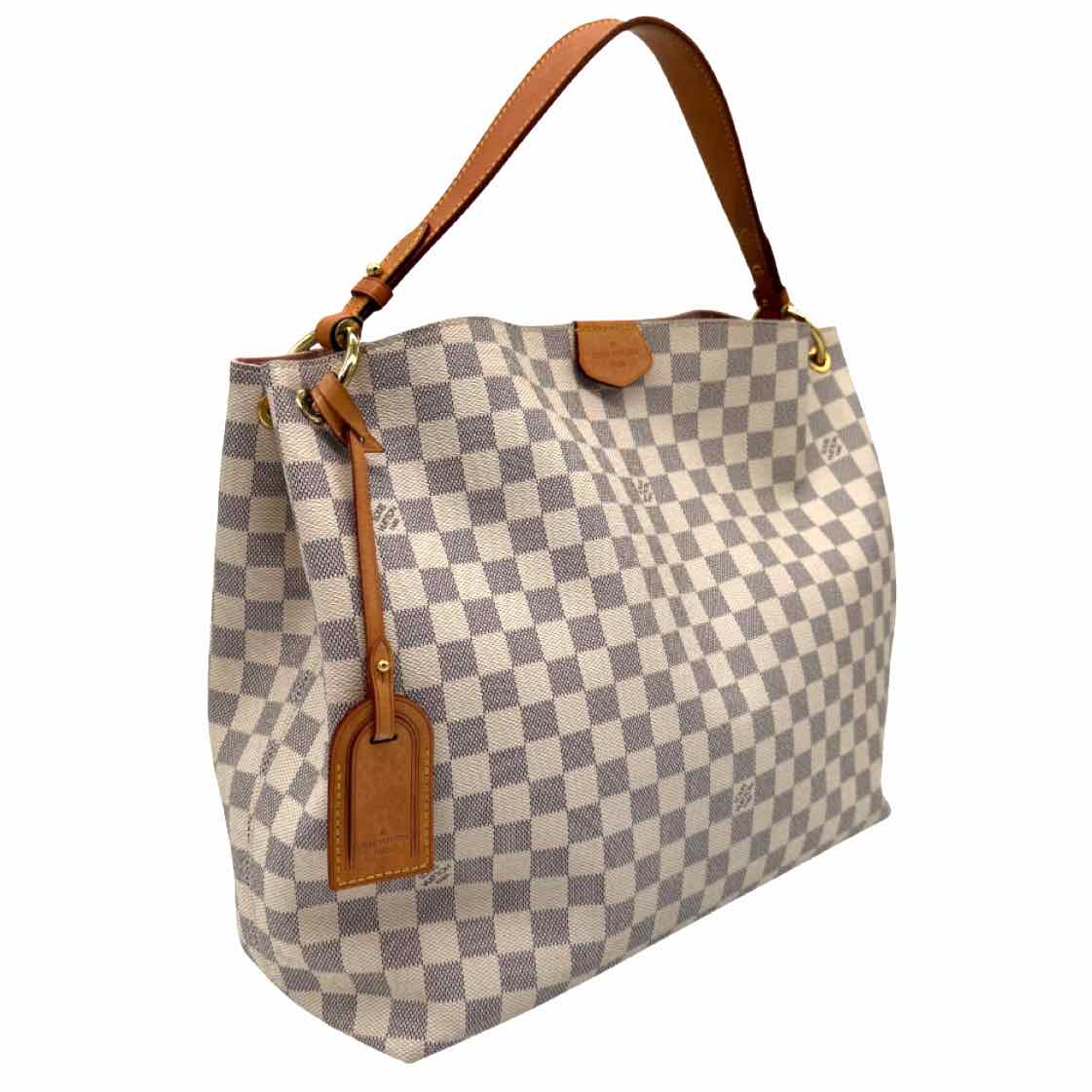 LOUIS VUITTON Damier Azur Graceful MM Shoulder Bag