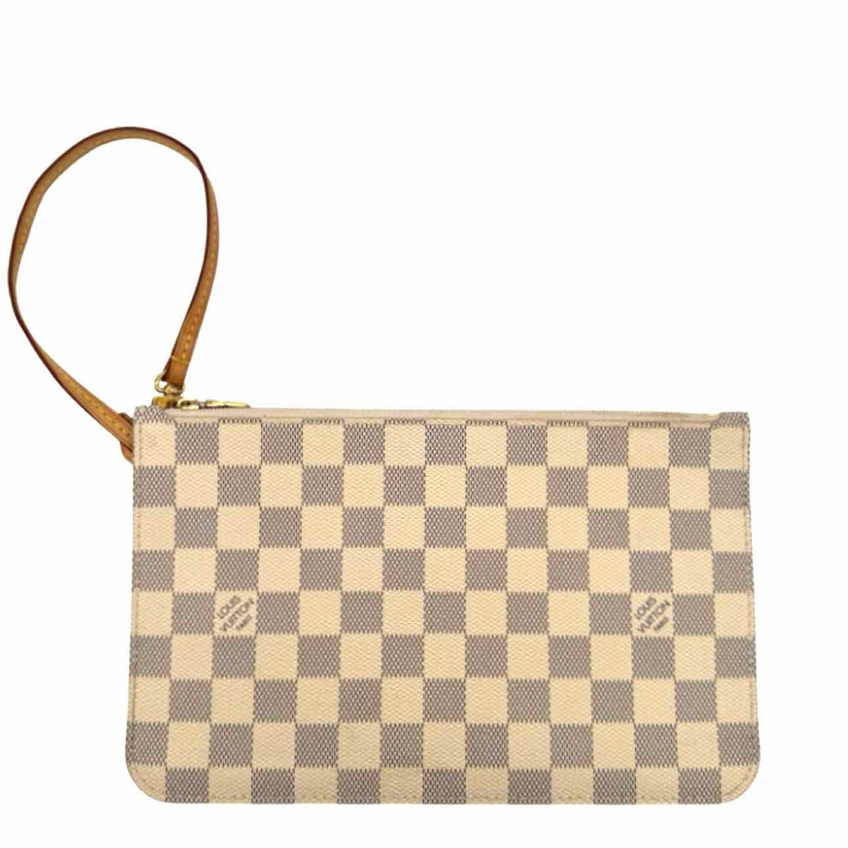 LOUIS VUITTON Damier Azur Neverfull MM Tote Bag White