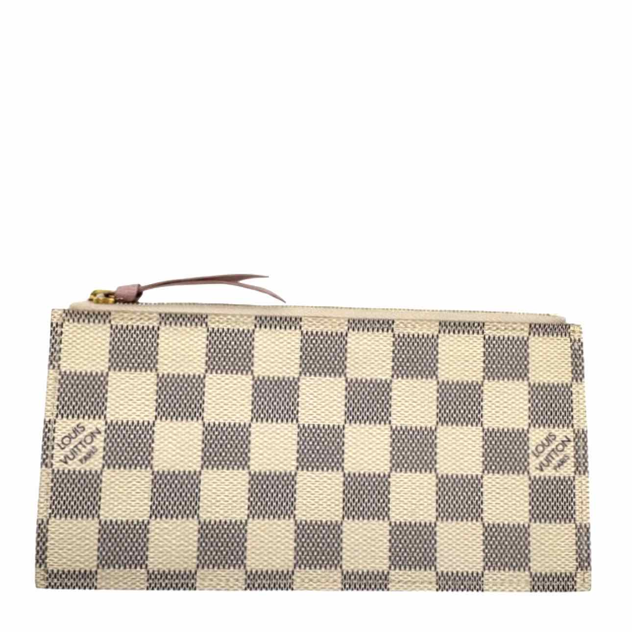 LOUIS VUITTON Damier Azur Pochette Felicie Rose Ballerine