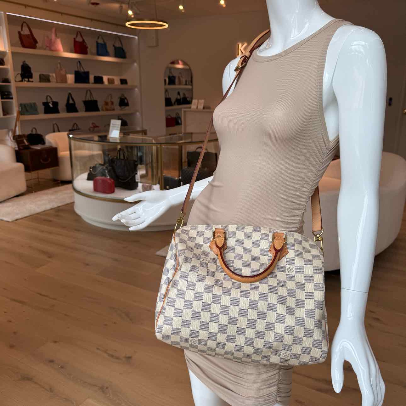 LOUIS VUITTON Damier Azur Speedy Bandouliere 30