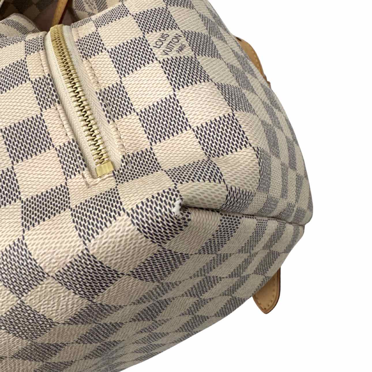 LOUIS VUITTON Damier Azur Sperone Backpack MM White