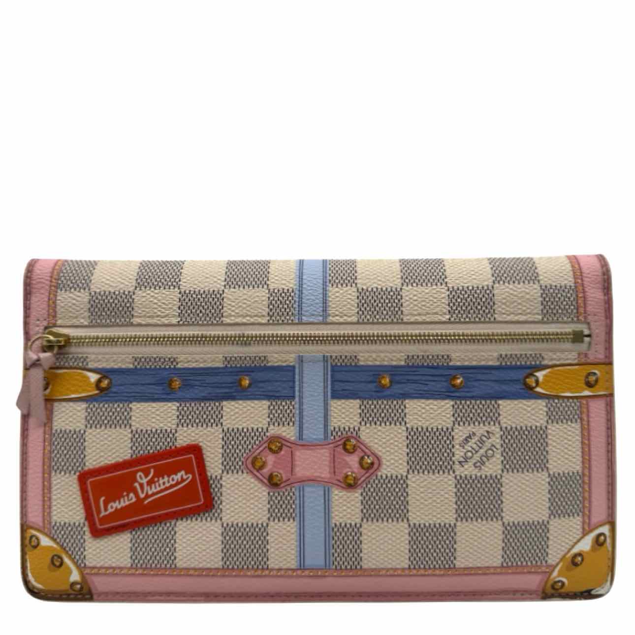 LOUIS VUITTON Damier Azur Trunk Pochette Weekend Crossbody