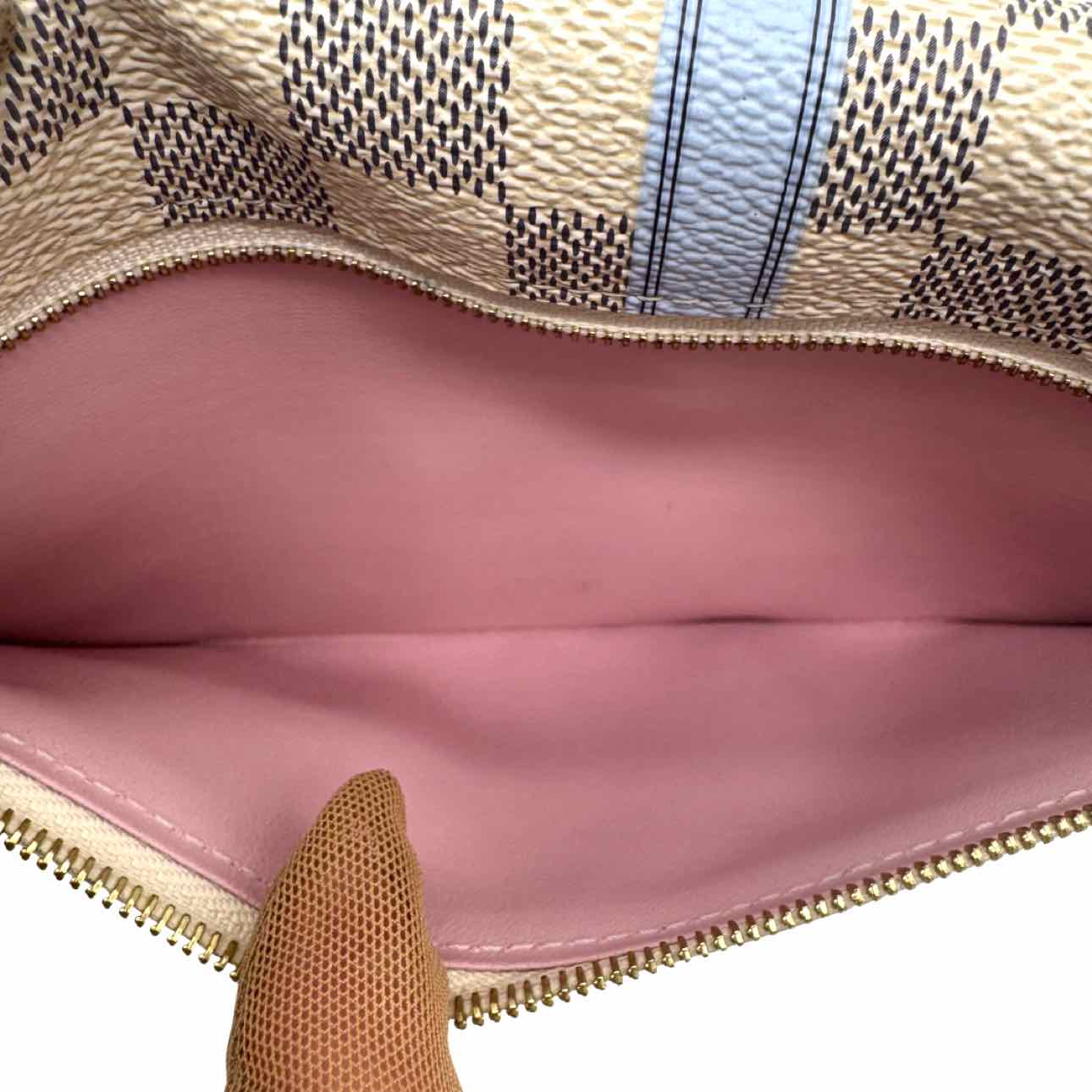 LOUIS VUITTON Damier Azur Trunk Pochette Weekend Crossbody