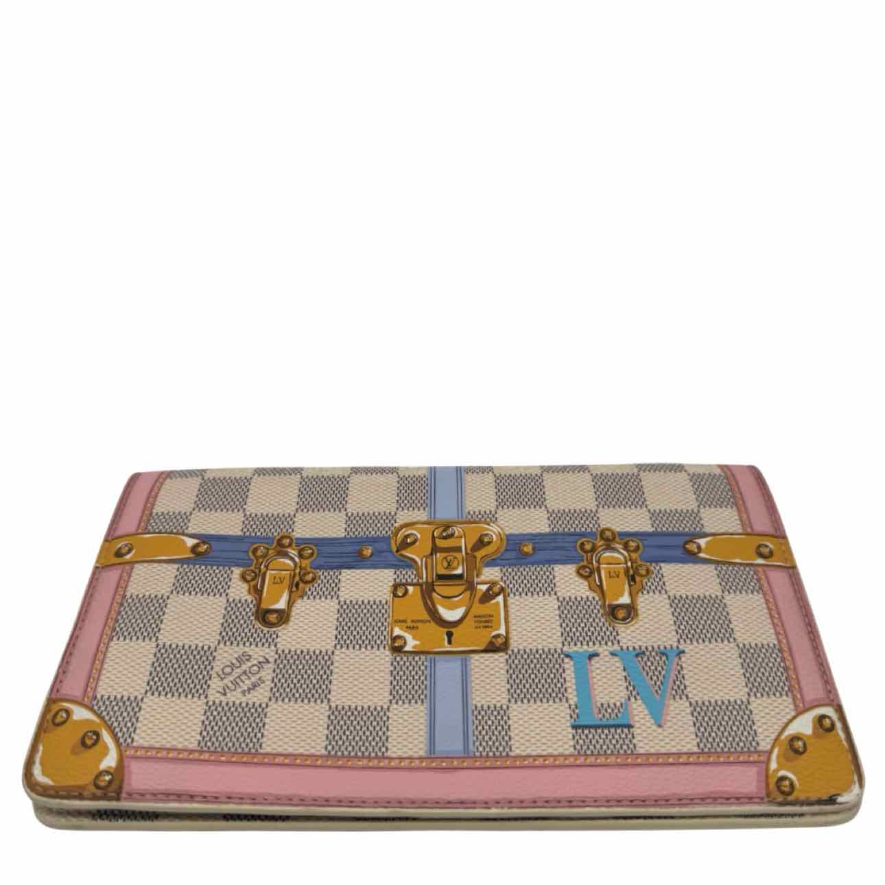 LOUIS VUITTON Damier Azur Trunk Pochette Weekend Crossbody
