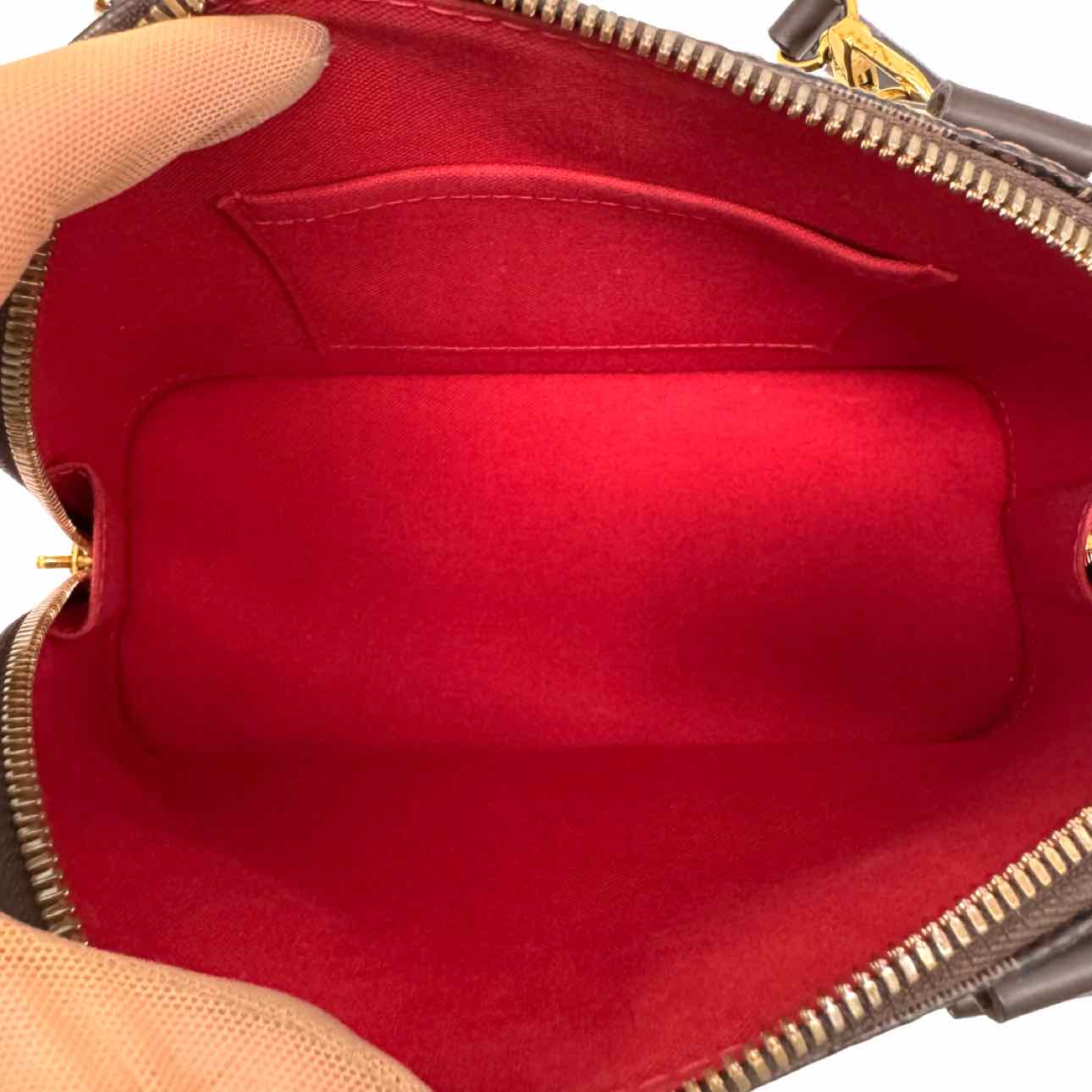LOUIS VUITTON Damier Ebene Canvas BB Alma