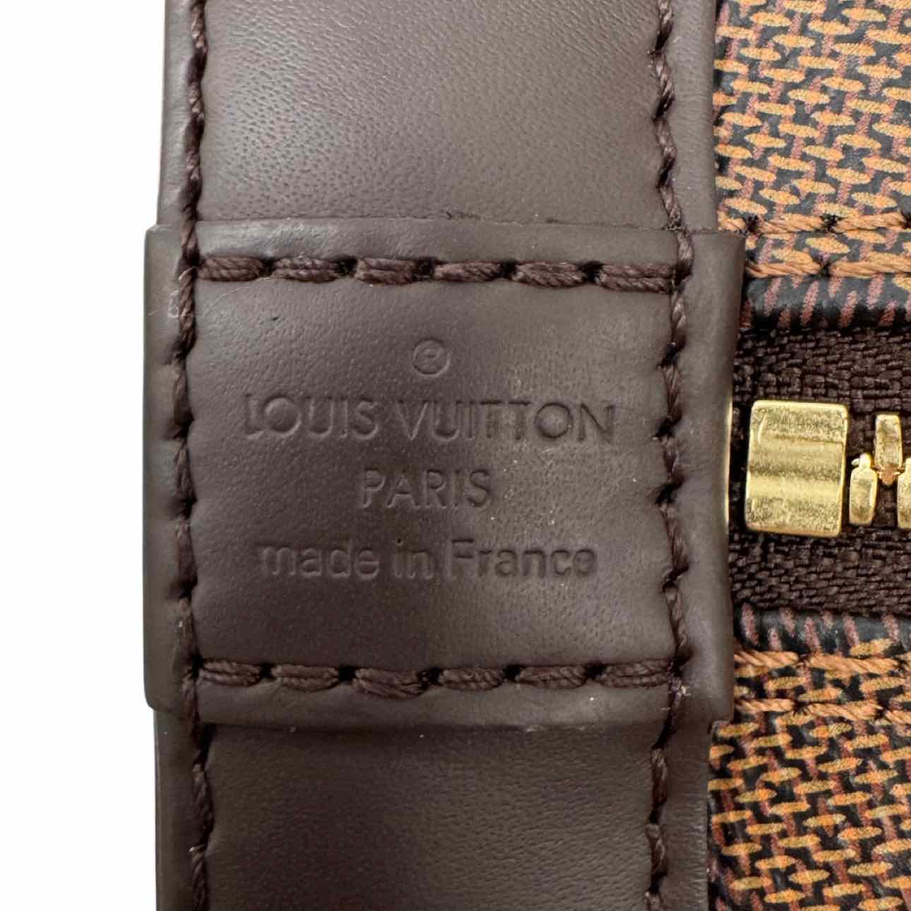 LOUIS VUITTON Damier Ebene Canvas BB Alma