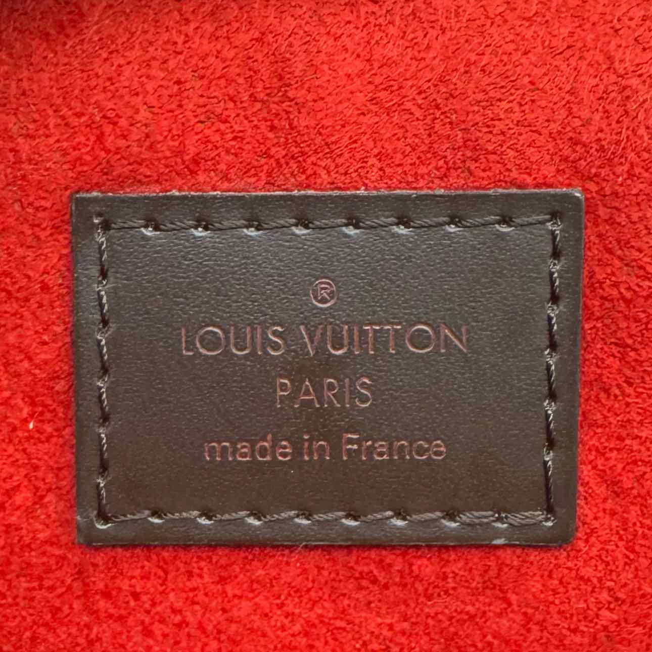 LOUIS VUITTON Damier Ebene Canvas Trevi PM Handbag Brown