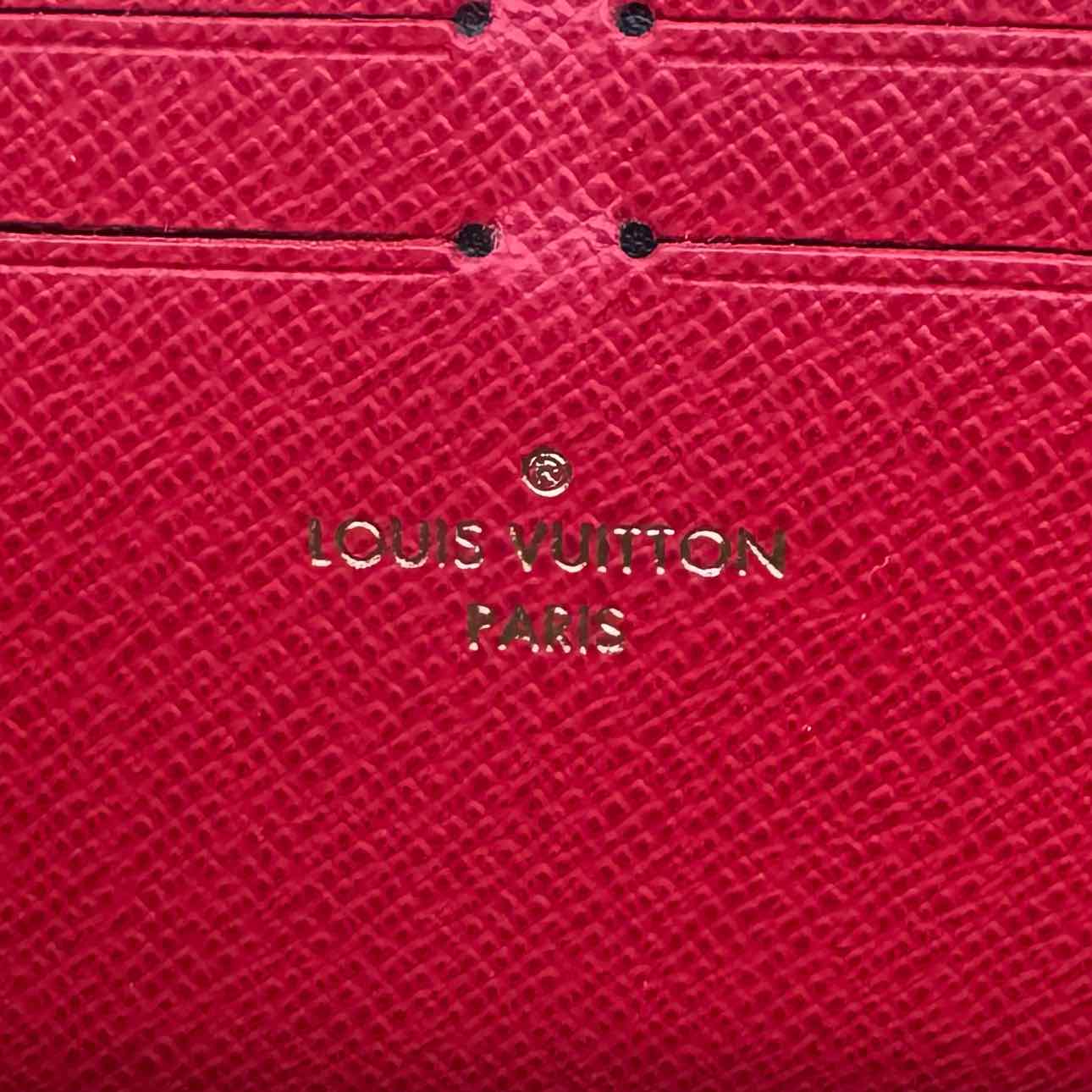 LOUIS VUITTON Damier Ebene Clemence Wallet Brown