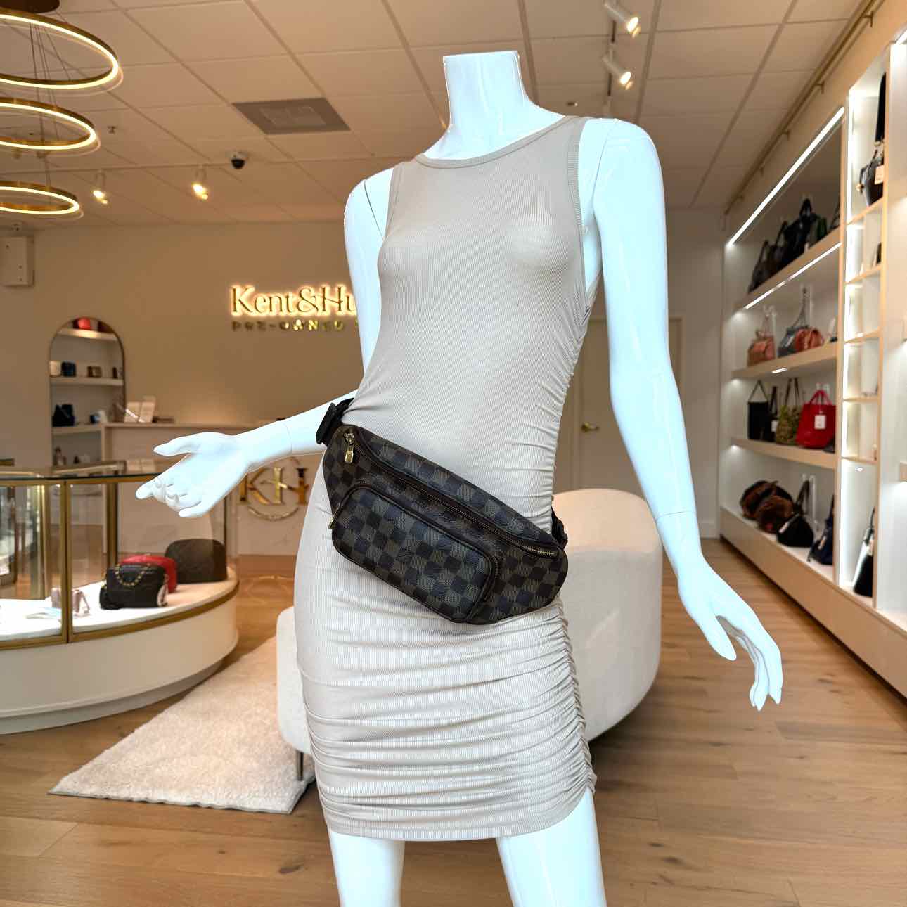 LOUIS VUITTON Damier Ebene Melville Bum Bag (Pre-Owned)