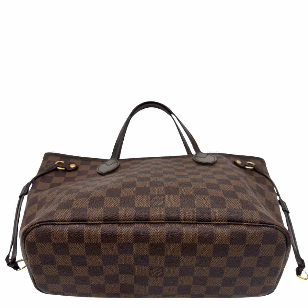LOUIS VUITTON Damier Ebene Neverfull PM Brown Tote