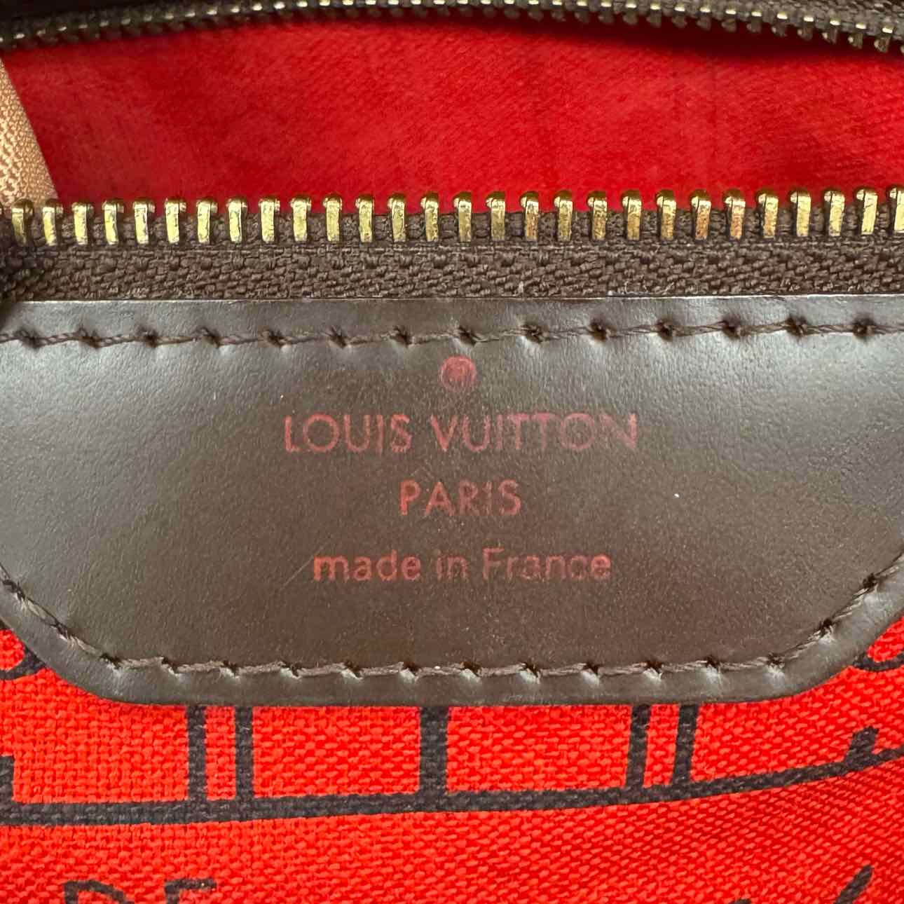 LOUIS VUITTON Damier Ebene Neverfull PM Brown Tote