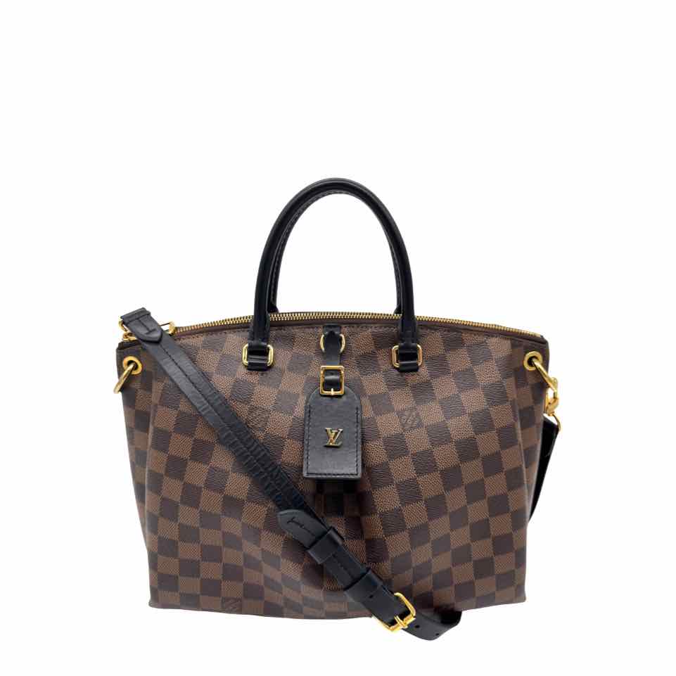 LOUIS VUITTON Damier Ebene Odeon Tote MM Brown (Pre-Owned)